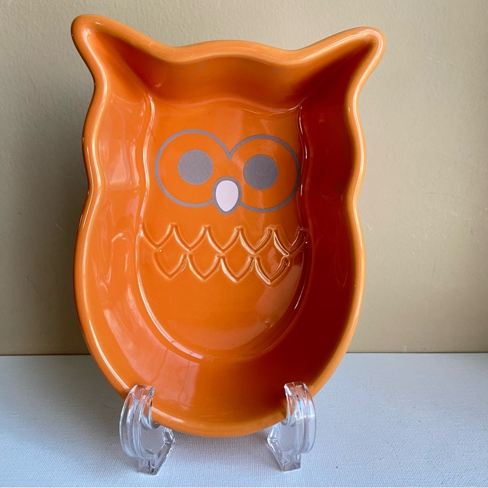 Chantal orange owl 1.5 cup baking serving dish ceramic freezer oven microwave